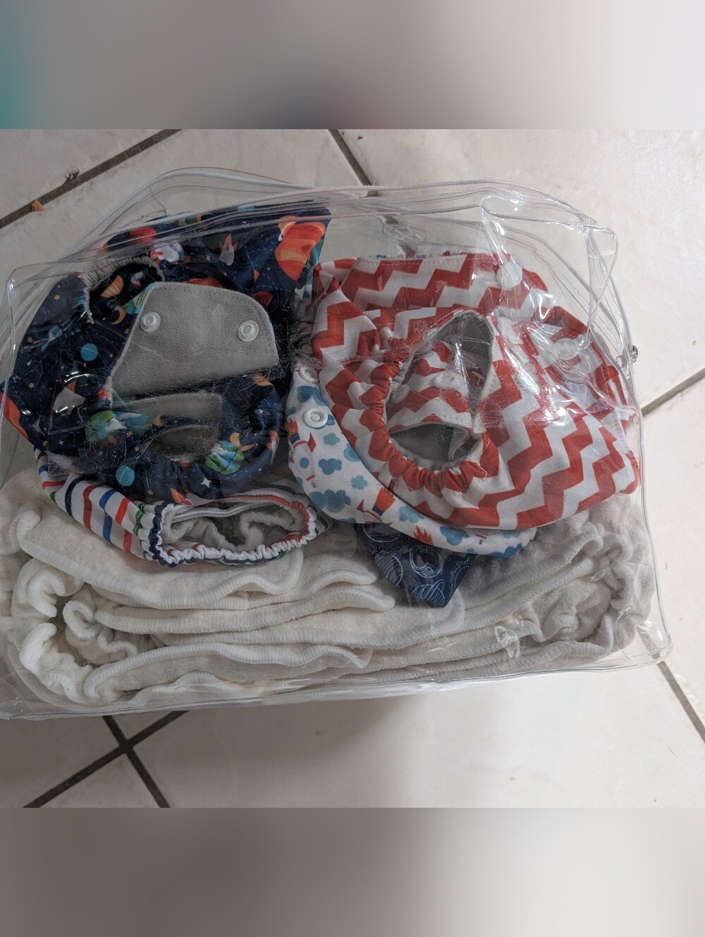 Simple Being Space Print Cloth Diapers and Inserts